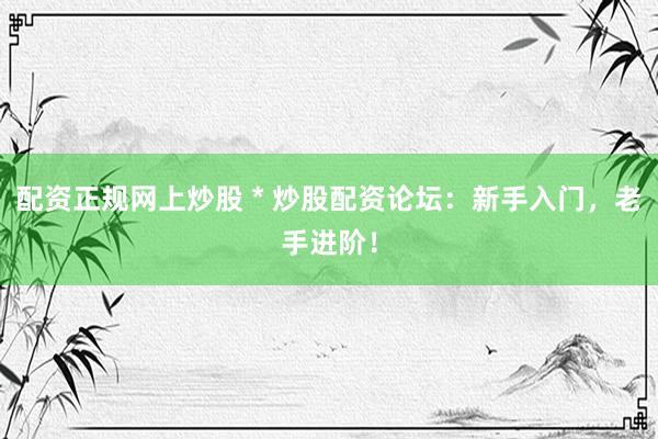 配资正规网上炒股 * 炒股配资论坛：新手入门，老手进阶！