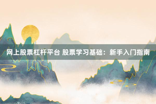 网上股票杠杆平台 股票学习基础：新手入门指南