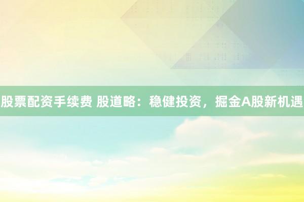 股票配资手续费 股道略：稳健投资，掘金A股新机遇