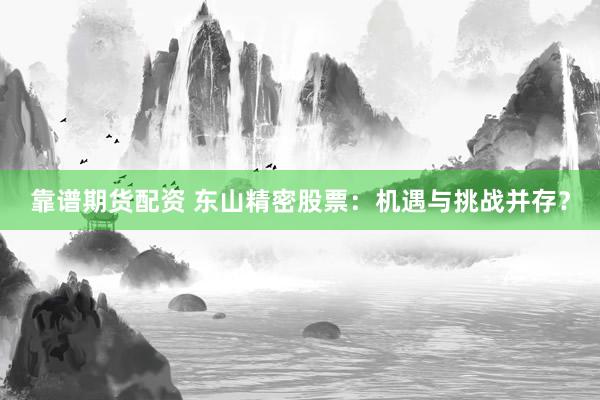 靠谱期货配资 东山精密股票：机遇与挑战并存？