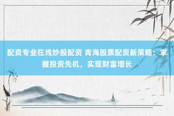 配资专业在线炒股配资 青海股票配资新策略：掌握投资先机，实现财富增长