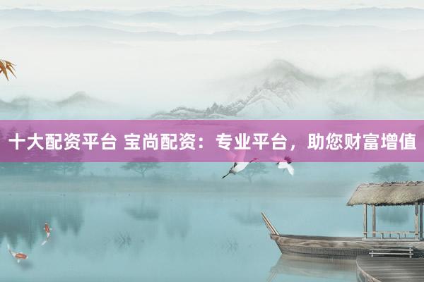 十大配资平台 宝尚配资：专业平台，助您财富增值