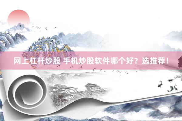 网上杠杆炒股 手机炒股软件哪个好？选推荐！