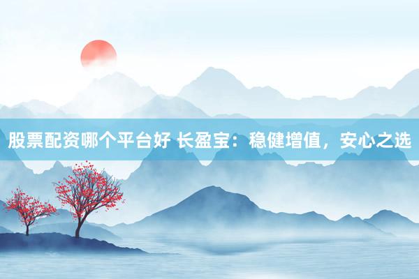 股票配资哪个平台好 长盈宝：稳健增值，安心之选