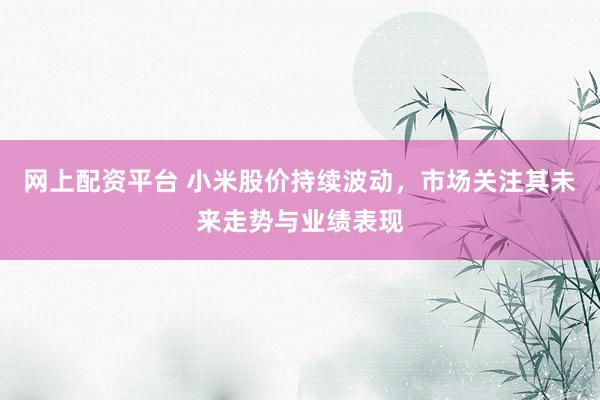网上配资平台 小米股价持续波动，市场关注其未来走势与业绩表现