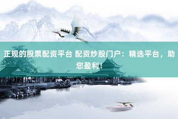 正规的股票配资平台 配资炒股门户：精选平台，助您盈利！