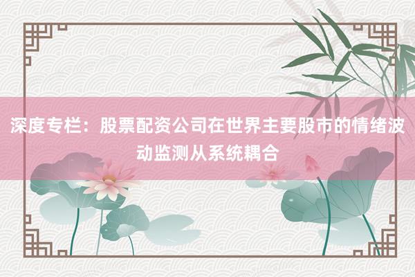 深度专栏：股票配资公司在世界主要股市的情绪波动监测从系统耦合