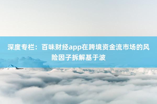 深度专栏：百味财经app在跨境资金流市场的风险因子拆解基于波