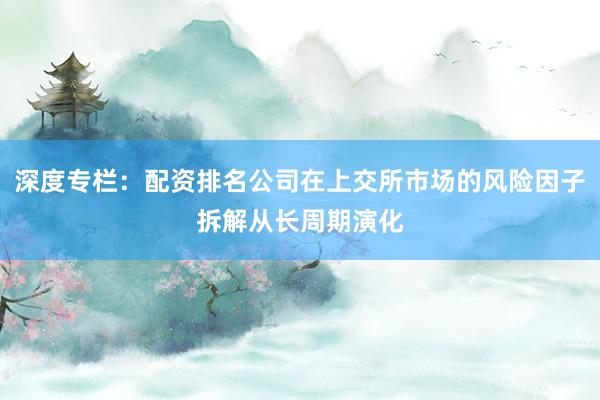 深度专栏：配资排名公司在上交所市场的风险因子拆解从长周期演化