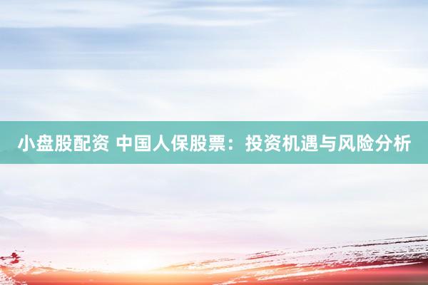 小盘股配资 中国人保股票:投资机遇与风险分析